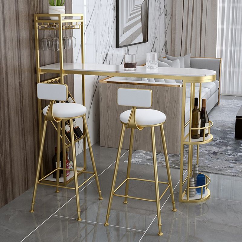 Modern Style Stone Bar Table Set 1/2/3 Pcs Specialty Pub Set for Indoor