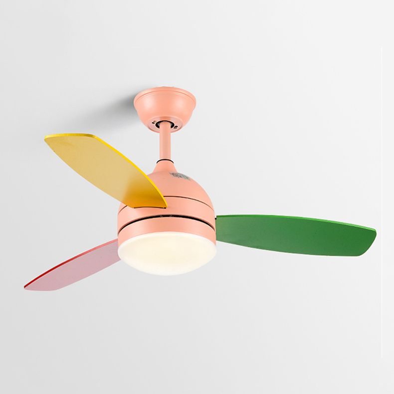 Metal Ceiling Fan Lighting Modern Style 1 Light Ceiling Fan Light for Bedroom