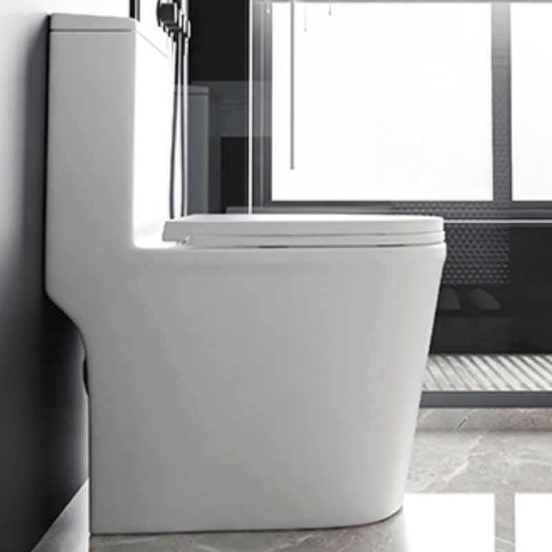 Contemporary 1-Piece Toilet Bowl Floor Mounted White Urine Toilet for Bathroom