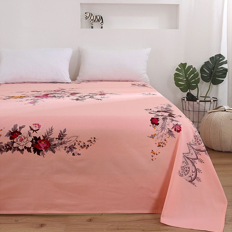 Sheet Sets Cotton Floral Printed Breathable Super Soft Wrinkle Resistant Bed Sheet Set