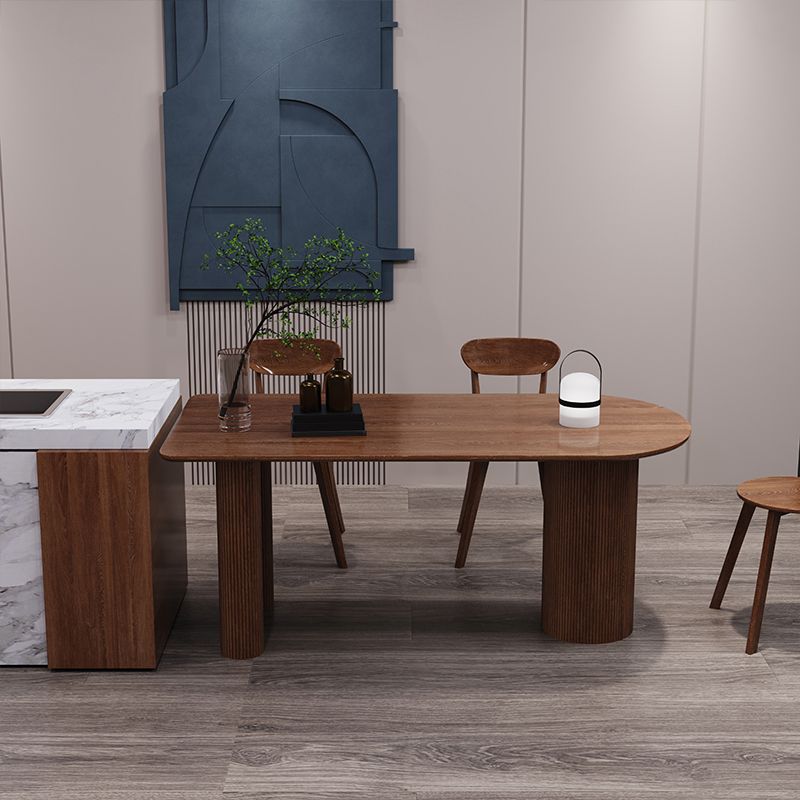 Mesa de madera de pino de forma gratuita para la mesa interior moderna del restaurante con 3 patas