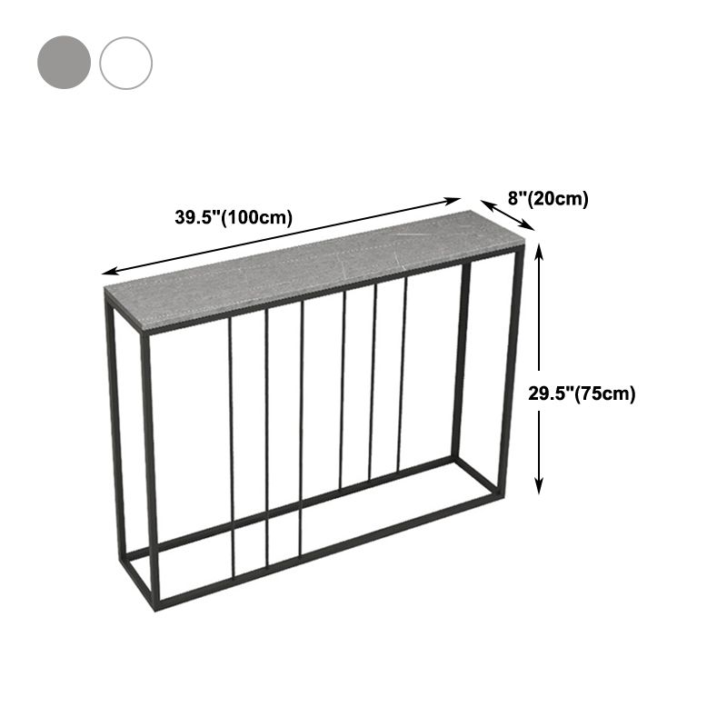 Iron Frame Console Table with Rectangle Top for Hall Accent Table