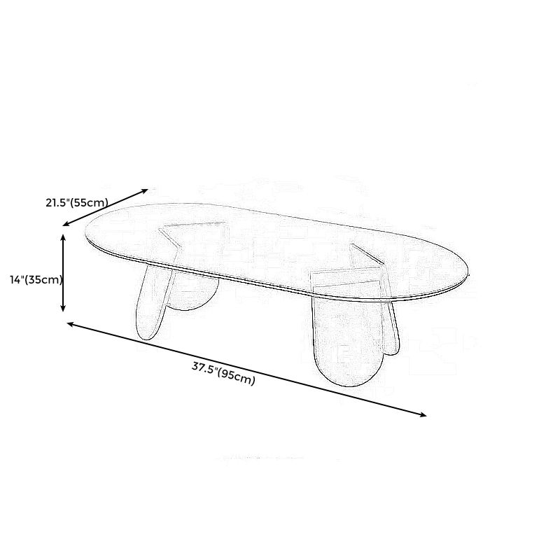 Light Luxury Gradient Colorful Coffee Table Round Oval Acrylic Coffee Table