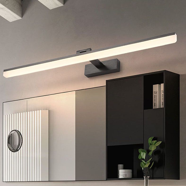 Mount mural linéaire moderne luminaire luminaire en aluminium à 1 lumière pour salle de bain