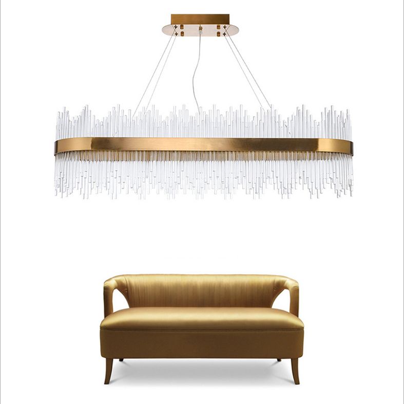 Moderna isla Pense de iluminación de cristal Restaurante Luz de restaurante Luz interior