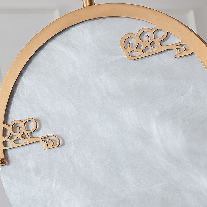 Pendentif de forme ronde en métal LED moderne LED suspendu suspendu pour le salon