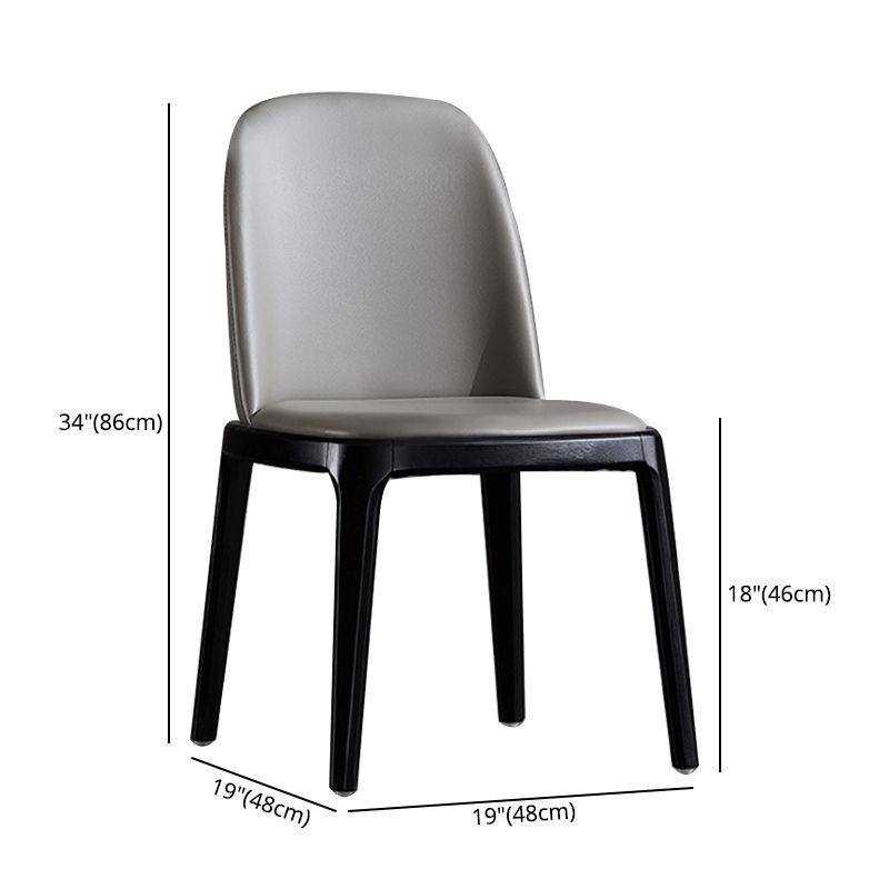 Chaise d'accélération du restaurant industriel en cuir Parsons Parsons Parsons Dining Side Side