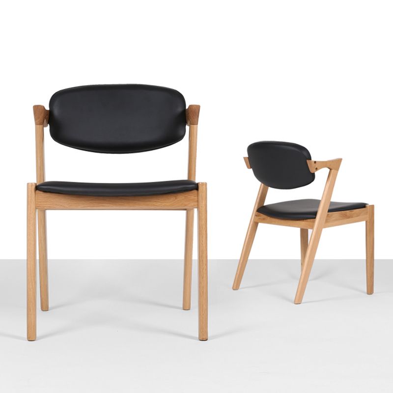 Traditional Dining Accent Chair Open Back Dining Room Chair for Home