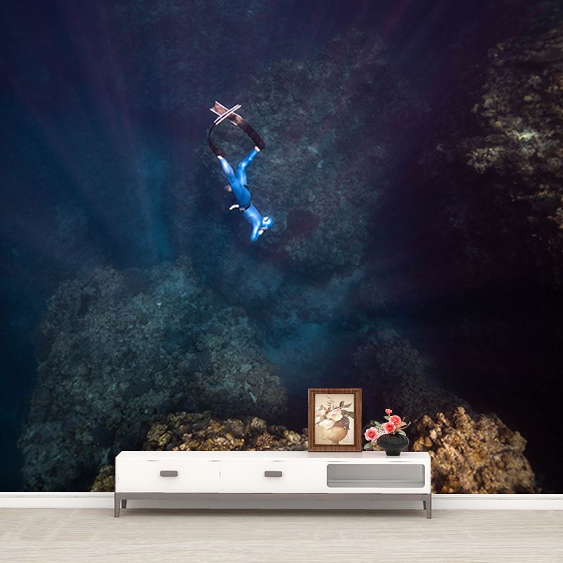 Photography Stain Resistant Wall Mural Wallpaper Seabed Sitting Room Wall Mural