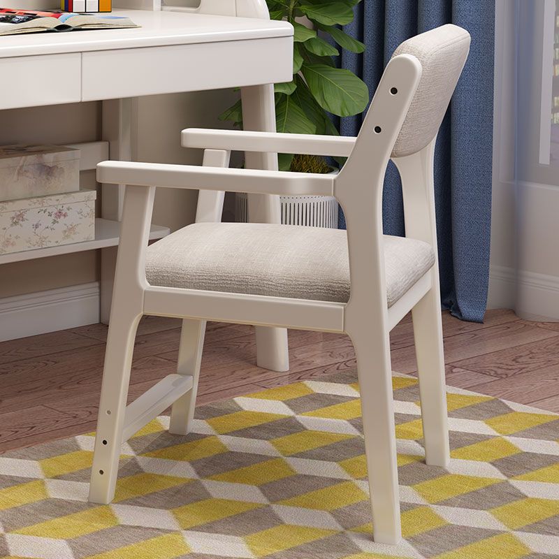 Contemporary Solid Wood Dining Arm Chair Open Back Single Dining Side Chair for Home Use
