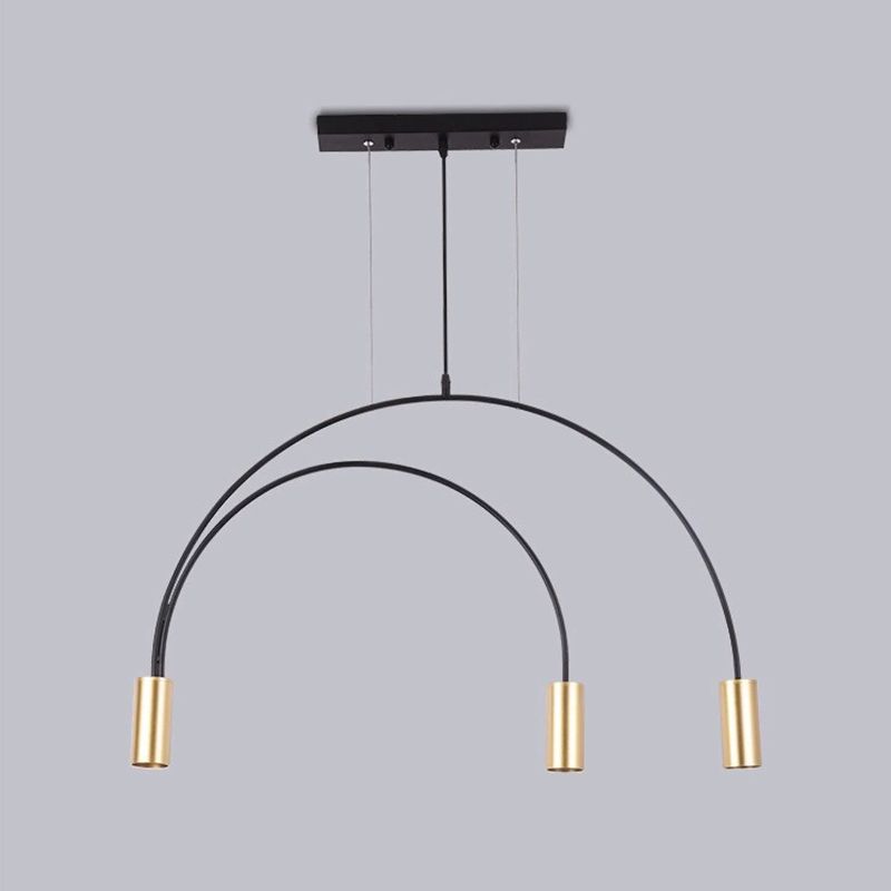 Contemporary Style Cylinder Island Pendants Metal Pendant Light Fixtures