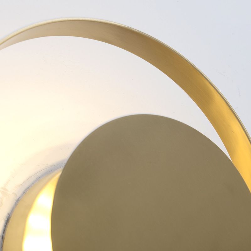 Gold Circular Wall Lighting Traditional Metal LED Light Lighting en luz cálida/blanca para sala de estar