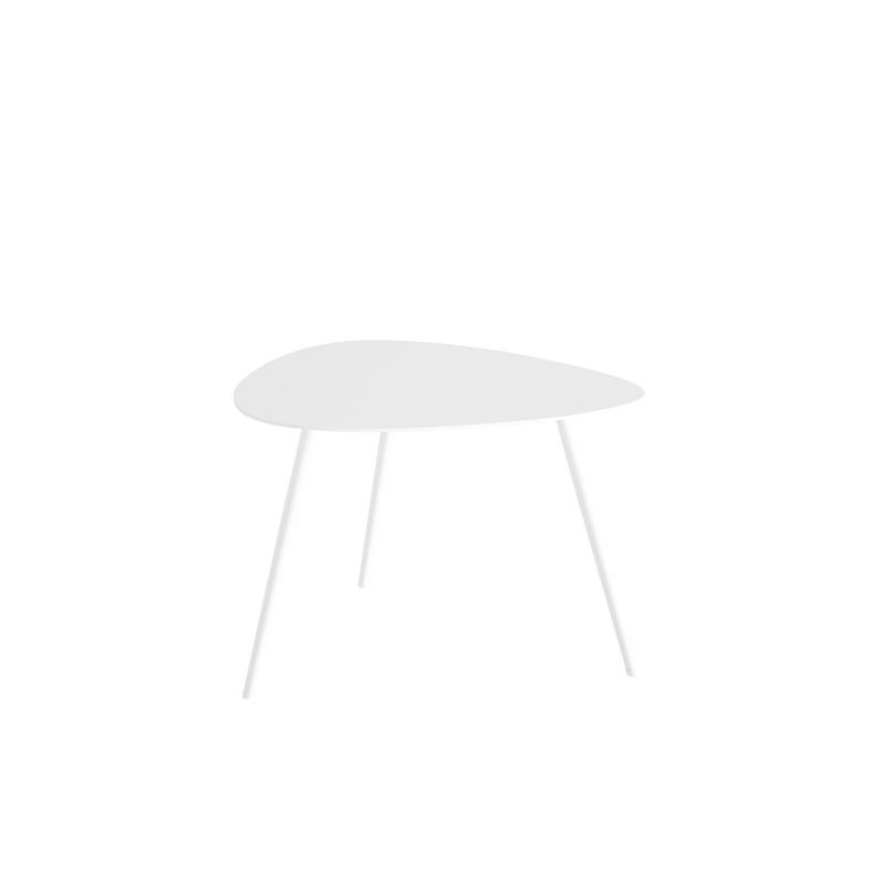 3 Legs Base Metal Black/white Base White/black Free Shape Coffee Table