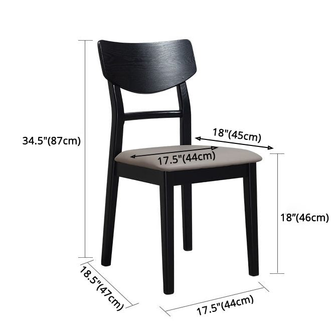 Chaise de salle à manger d'intérieur traditionnelle, finition en bois, chaise de salle à manger empilable avec dossier en échelle