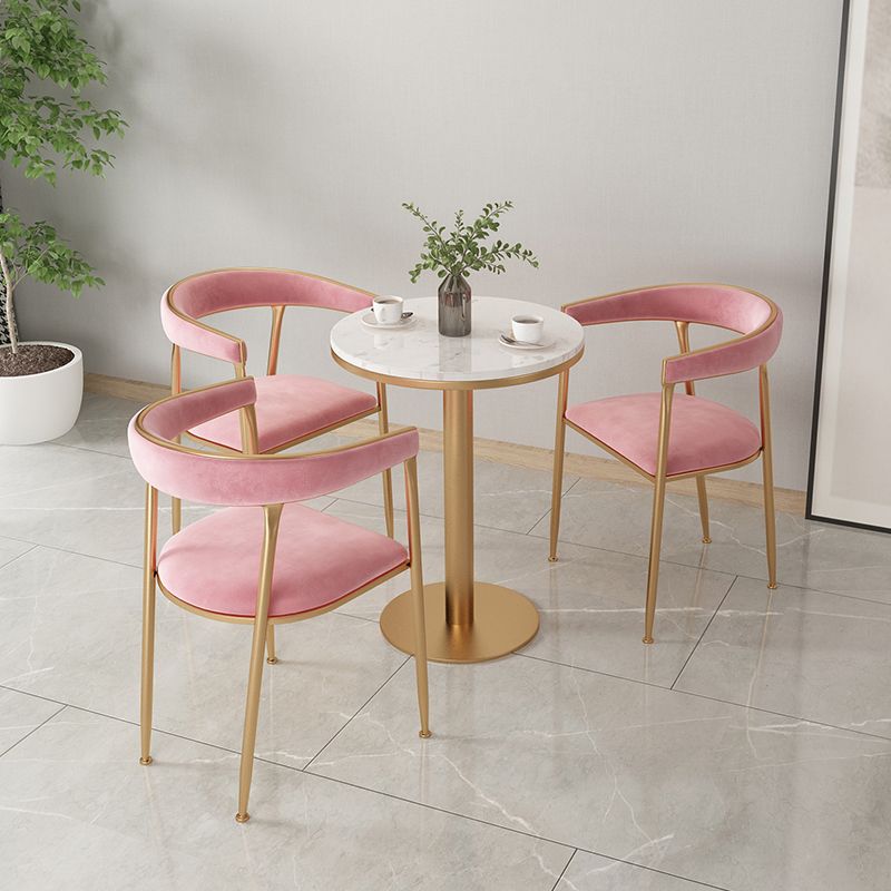 Skandinavischer Flanell-Schönheitssalon-Sessel, offener Esszimmerstuhl mit mattem Finish