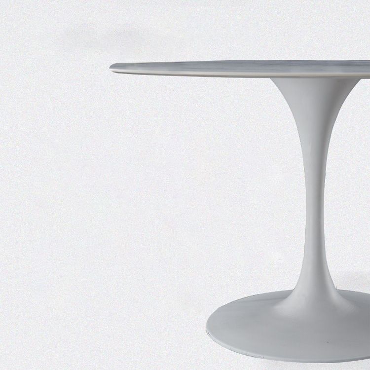 Minimalist Sintered Stone Dining Table Round Shape Kitchen Dining Table with Tulip Base