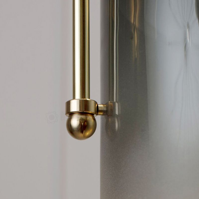 Bucket Shape Hanging Lighting Modern Style Glass 1 Light Pendant Lamp for Restaurant