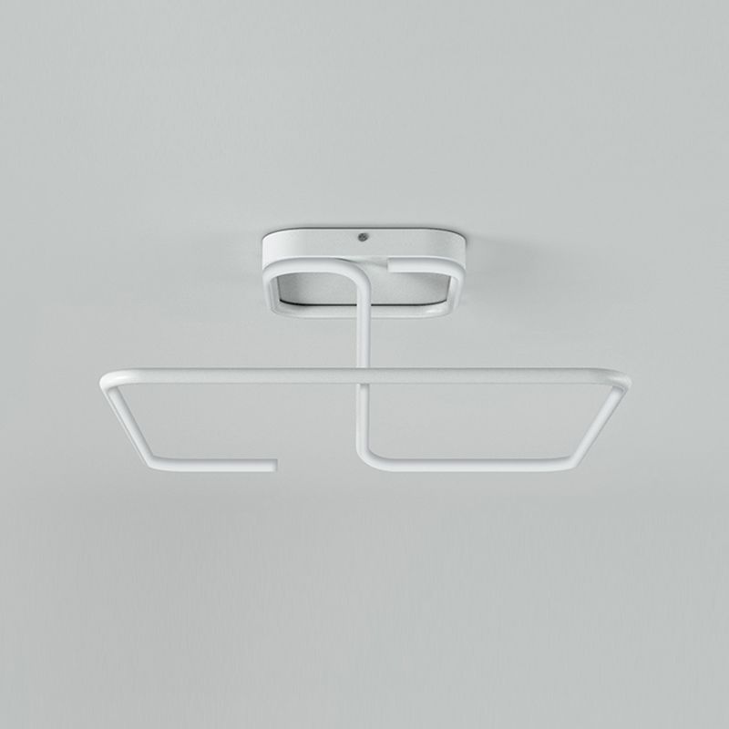Squared Ceiling Mounted Fixture Modern Style LED Aluminum Ceiling Lighting