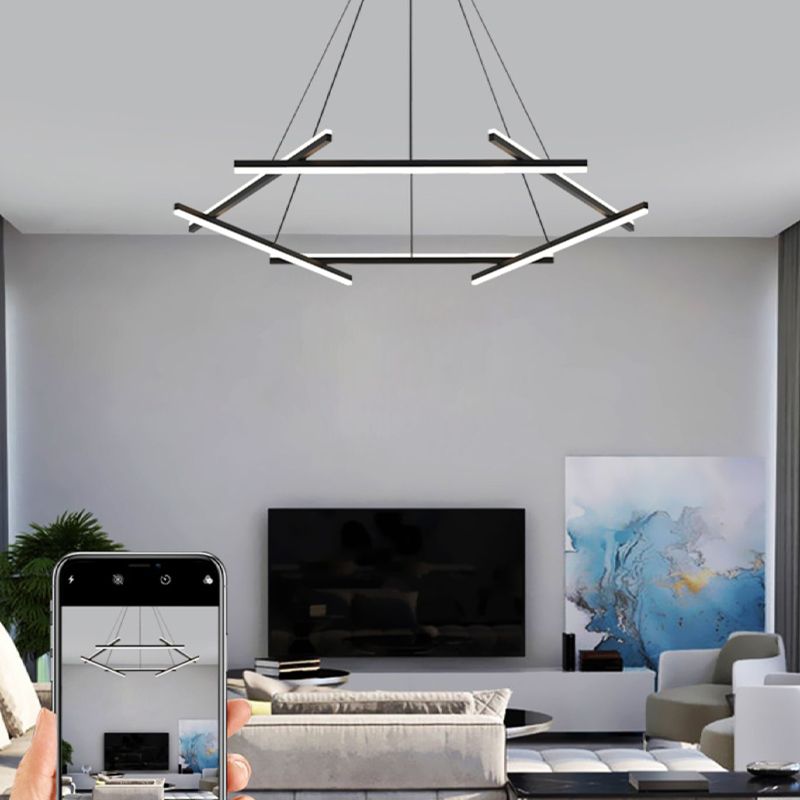 Luz de suspensión de metal simple LED LED LED LEACHING de estilo moderno