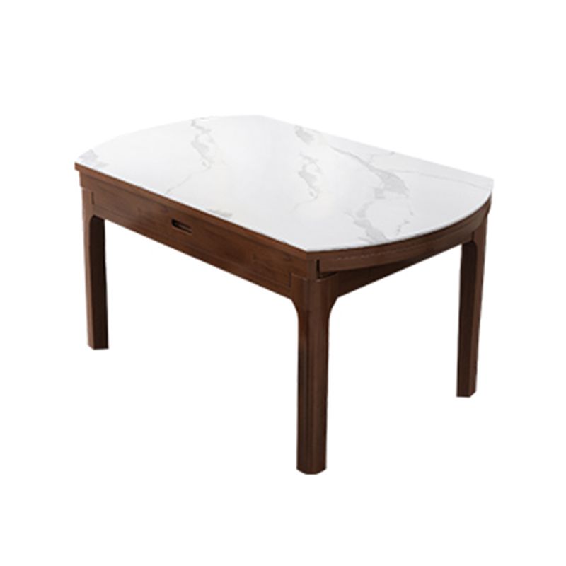 Minimalist ausziehbarer rund Form Table Standard Sintered Stone Esstisch für Küche