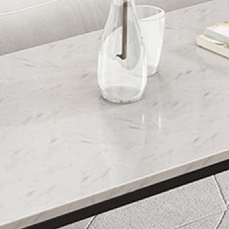 Marble Metal Frame Coffee Table Luxurious Rectangular Cocktail Table