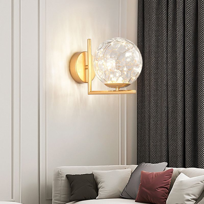 1 licht wit glazen wand gemonteerd verlichtingsarmatuur moderne bol wandverlichting ideeën voor slaapkamer