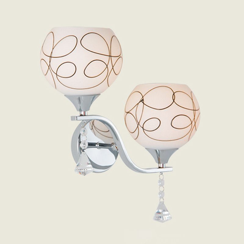 Modernist Wall Sconce Silver Wall Light Fixture for Living Room