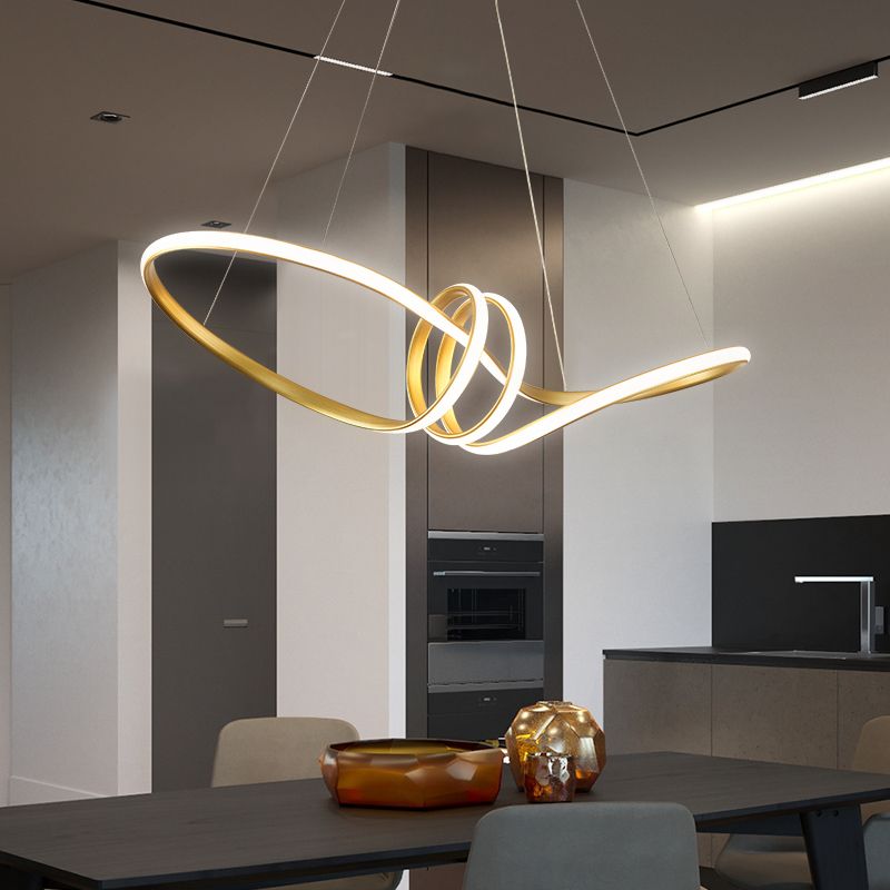 Finitura oro Twist Island Minalismo Minimalismo Light Metal Cipant Light per il ristorante