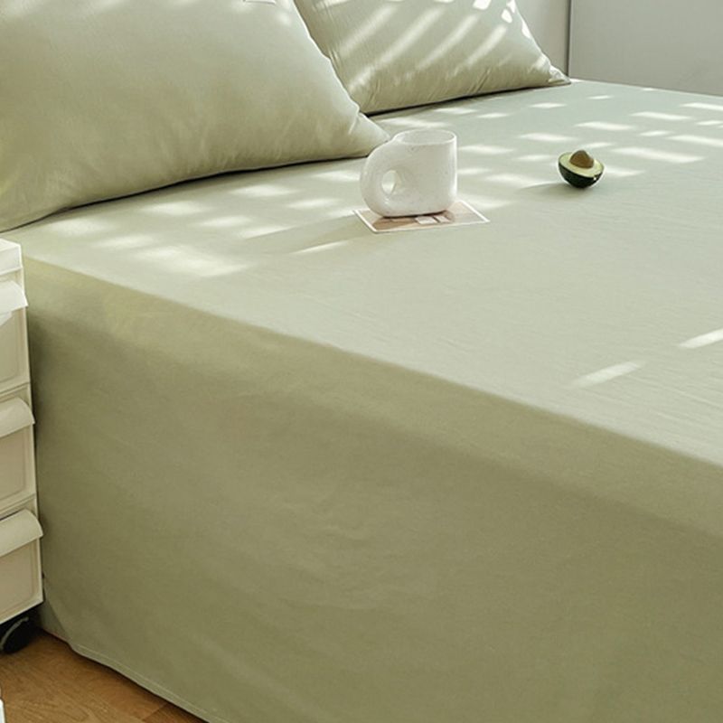 Cotton Bed Sheet Set Modern Solid Color Fitted Sheet for Bedroom