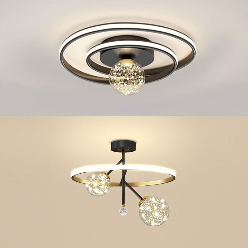 Geometrie-Unterputzleuchten Moderne halbbündige Deckenleuchten aus Metall