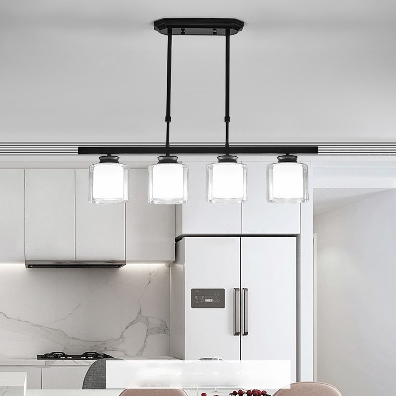 4 Éclairage pendentif à cylindre léger