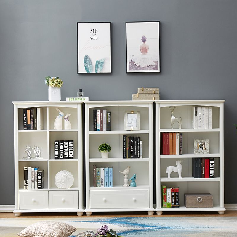 Closed Back Standard Bookshelf Engineered Wood Modern Bookcase