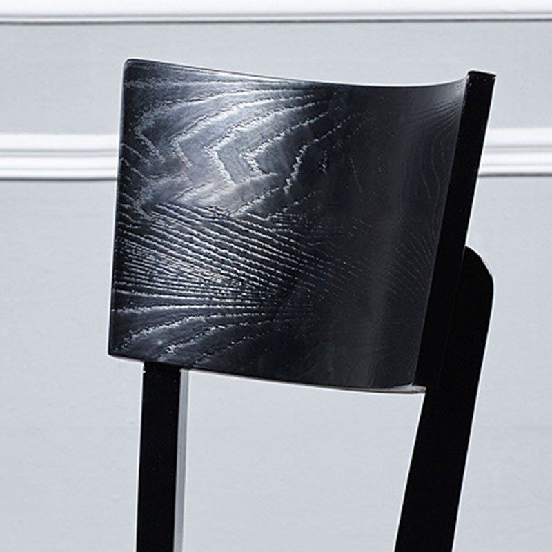 Contemporary Chair Armless Open Back Chair with Wood Legs for Kitchen