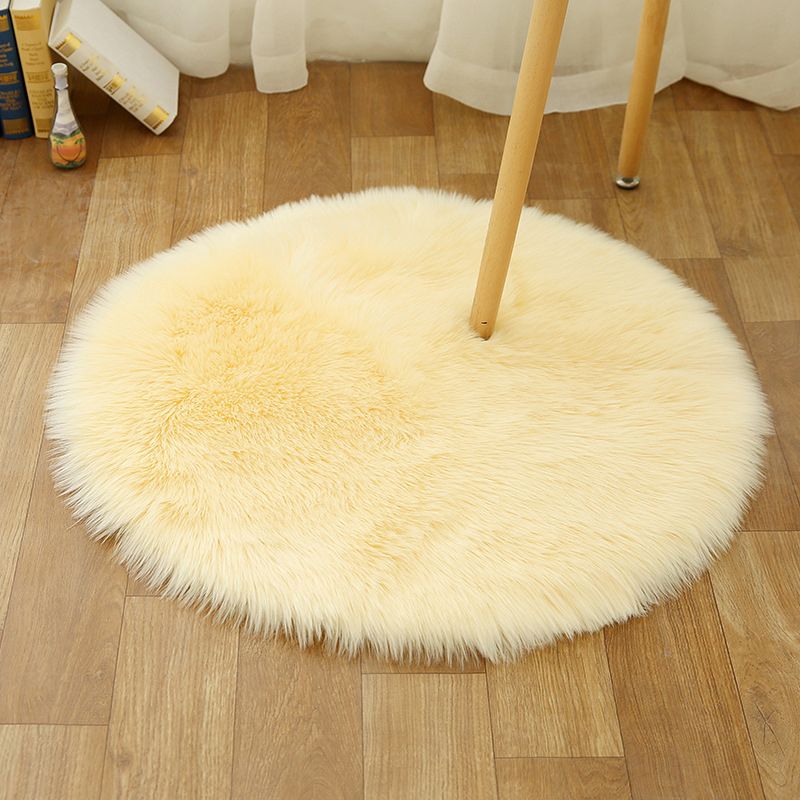 Comfort Girls Room Foot Rug Multicolor Plain Carpet Shag Pet Friendly Machine Washable Non-Slip Rug