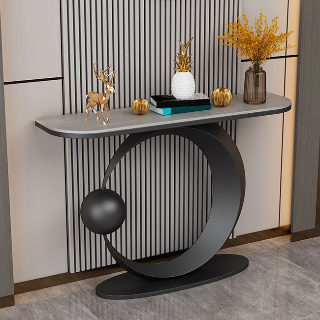 Contemporary Console Accent Table Half Moon Console Sofa Table