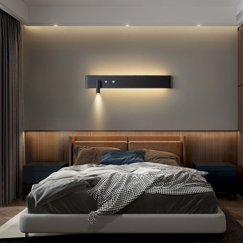 Rectangle Shape Metal Wall Lighting Ideas Modern Style Wall Mounted Light Fixtures