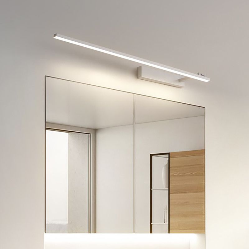 Minimalism Mirror Lamp Streamlined LED Wall Light Fixture for Bathroom