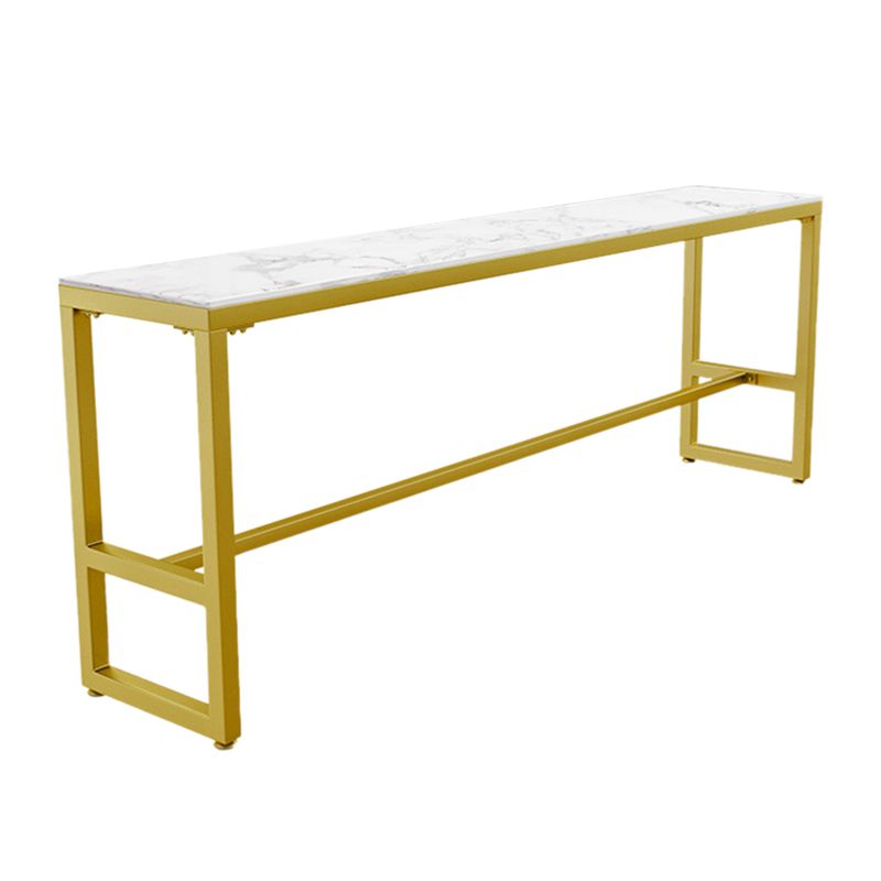 Glam Style Rectangle Bistro Set 1/5/9 Pieces Faux Marble Bar Table Set