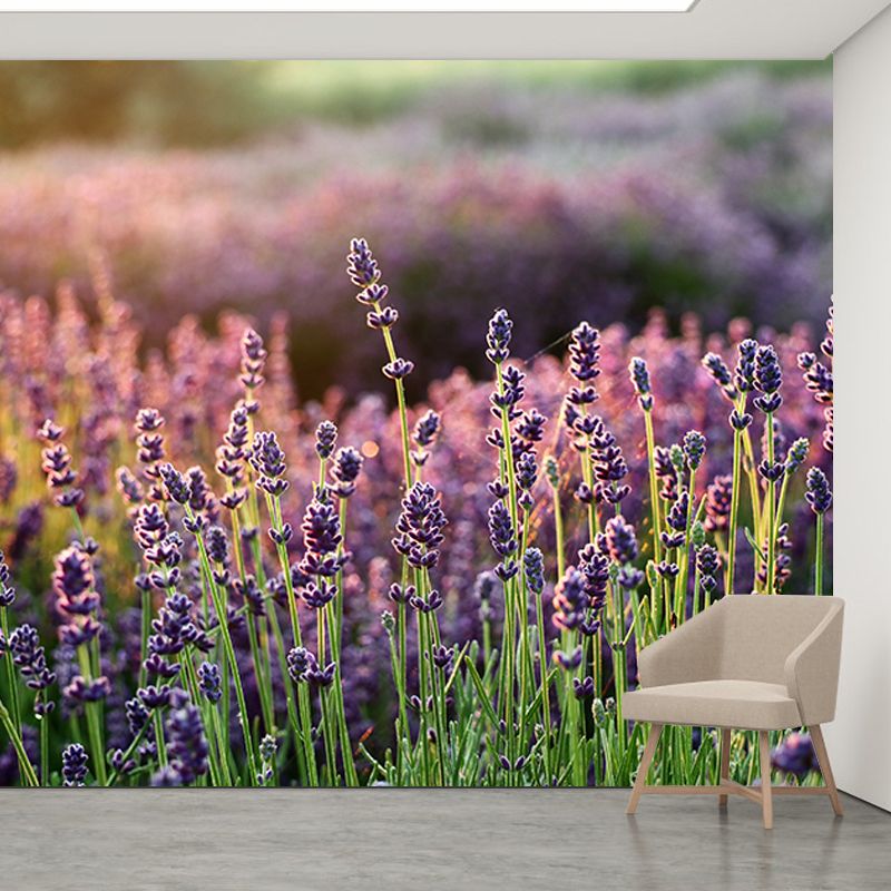 Purple Lavender Wall Decals Removable Mural Wallpaper Bedroom Decorative Art