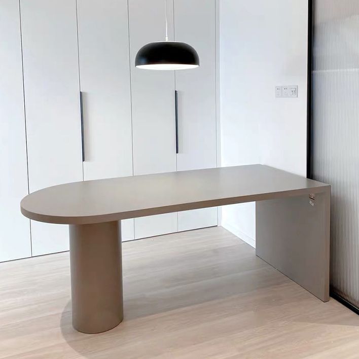 Modern Style Bar Table Solid Wood Bistro Bar Desk with Double pedestal