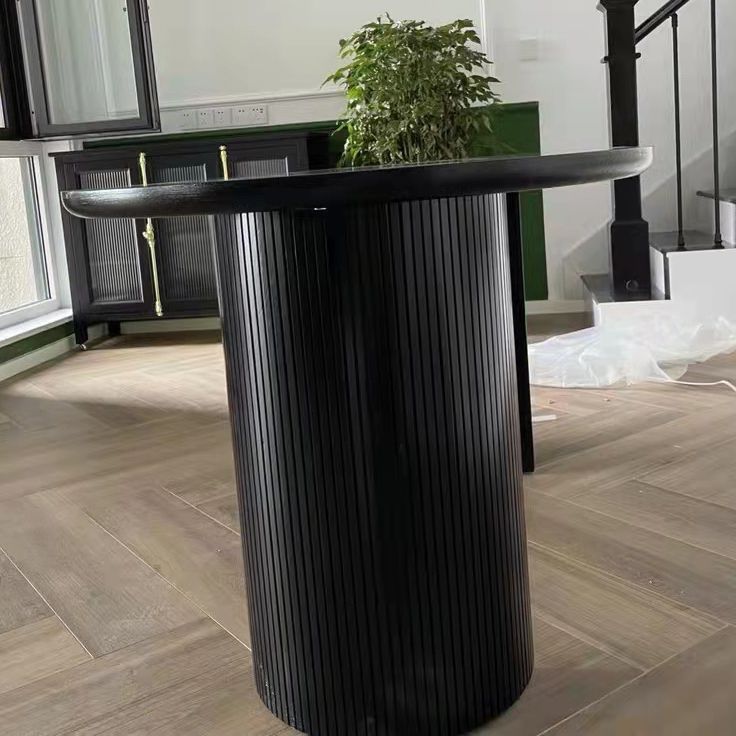Contemporary Style Furniture Oval Double Pedestal Dining Site Table for Home