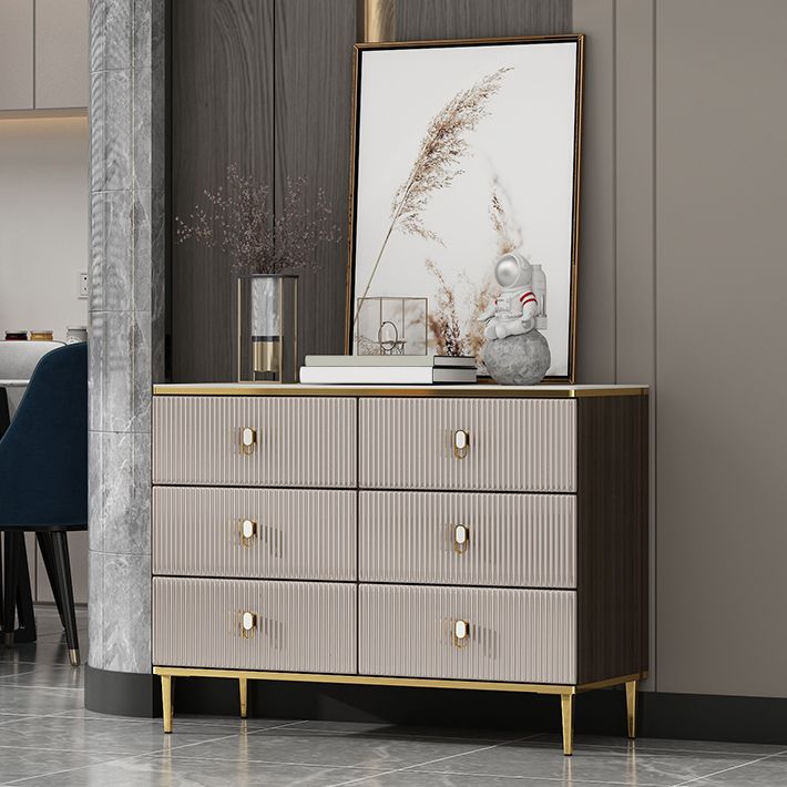 Classic Glam Dresser Wooden Storage Chest Dresser with 6 Drawers