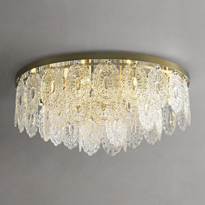 Contemporary Flush Mount Light Glass Shade Flush Mount Ceiling Light Fixture