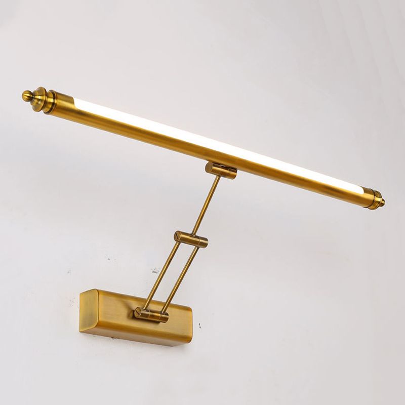 Metal linear Shade Swing Arm Wall Lights Modern 1 Head Wall Mount Fixture in Chrome