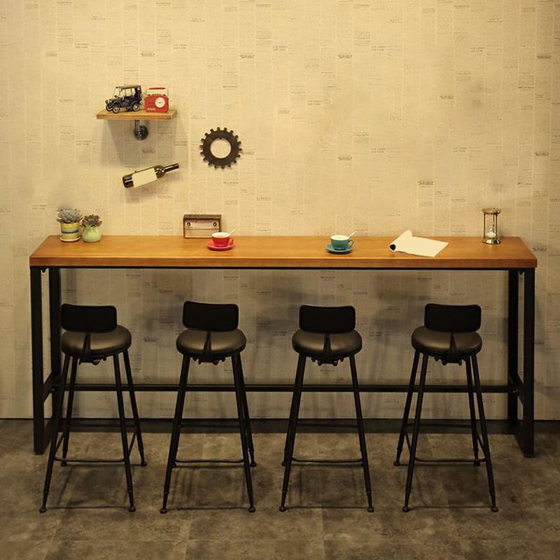 Industrial Backrest Bar Stools Metal Barstool with Metal Legs