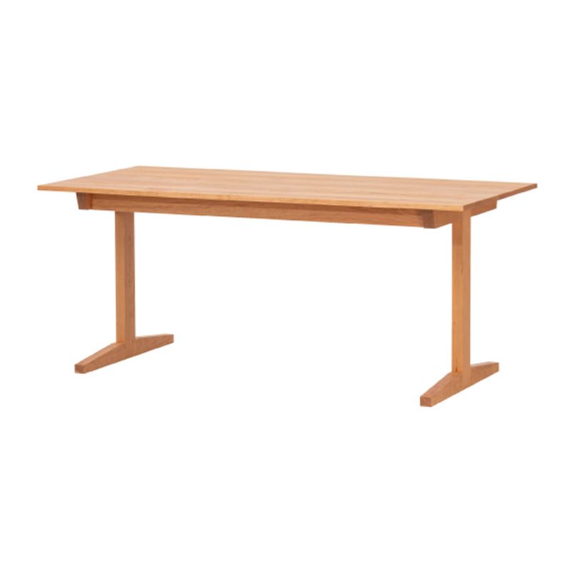 Modern Rectangle Wood Dining Table Cherry Wood Base for Dining Room