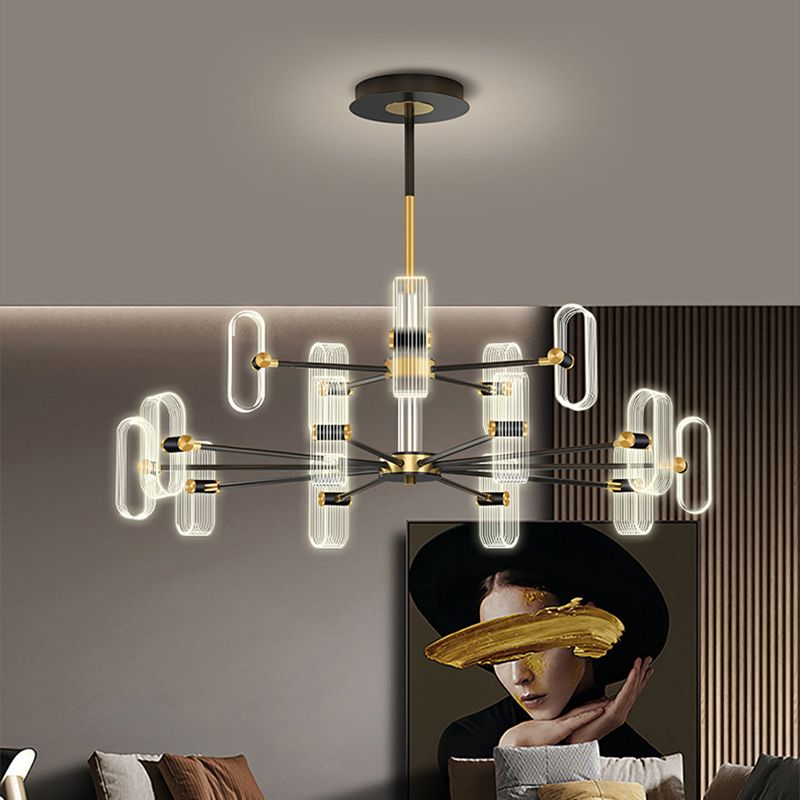 Acrylic Contemporary Pendant Lighting Fixtures Black Sputnik Hanging Lights