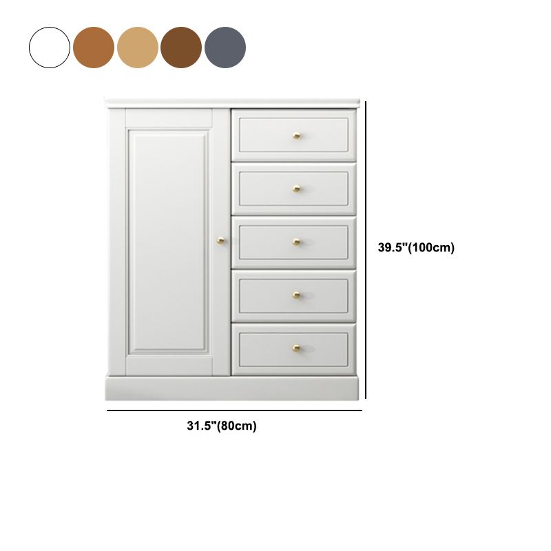 Mid-Century Modern Rectangle Accent Chests and Cabinets in Brown/white