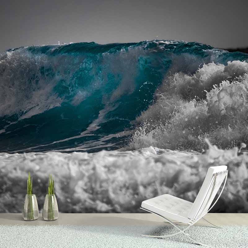Photography Sea Pattern Mildew Resistant Wall Mural Tropical Non-Pasted