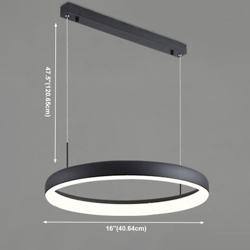 Cirkelvormige hangende hanglampen moderne stijl metalen kroonluchter verlichtingsarmatuur